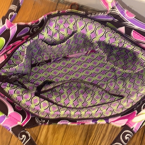 Authentic Vera Bradley Handbag And Matching Wallet in Purple Punch - Picture 5 of 17